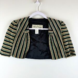 YOUNG INNOCENT BY ARPEJA Rare Vintage Crop Blazer Overlay Jacket / Size 5 Junior